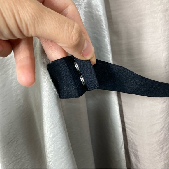 Simply Vera Vera Wang Dress Small Sleeveless Metallic 2 Tone Wrap Flowy belt - Picture 8 of 15